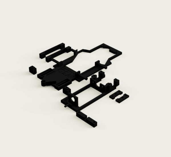 chasisuniverasl_bancadalinea_PACKSL00001 Pack chasis 3D universal M6 + bancada línea basculante Slot racing