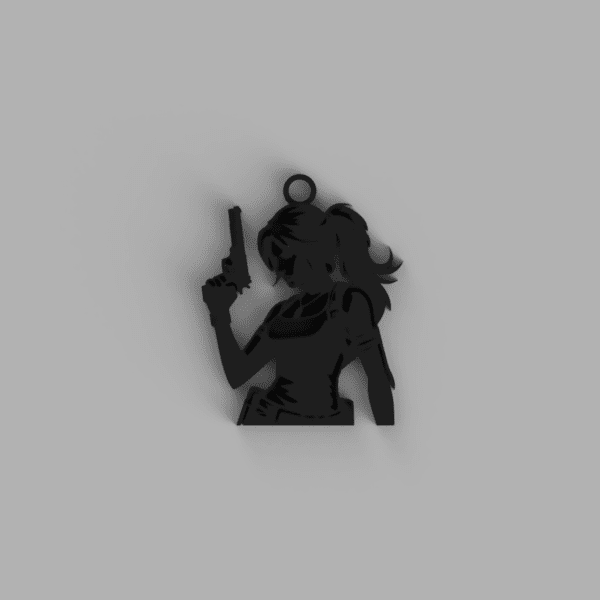 Llavero aventurera pistola