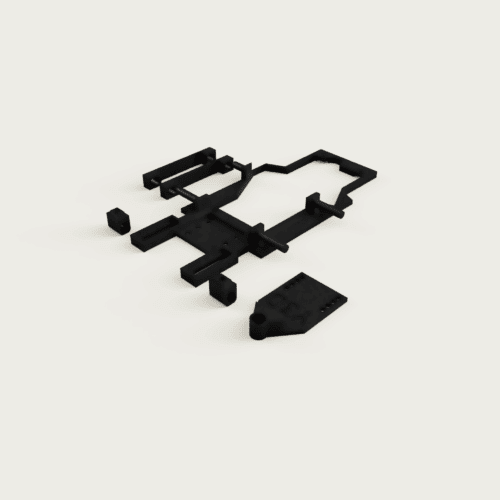 SLREXAM8070 Chasis 3D Universal M8 Slot racing