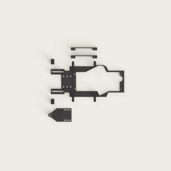SLREXAM8070_1 Chasis 3D Universal M8 Slot racing