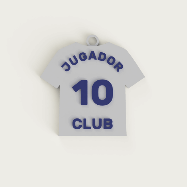 ACCLCLPE105 Llavero 3D personalizado camiseta futbol (doble color)