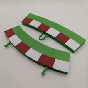 borde multicolor interior curva estandar para pista scalextric piano, verde