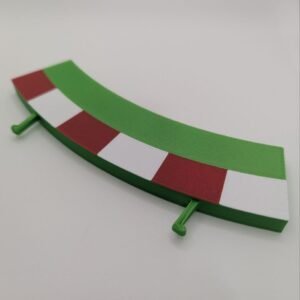 borde multicolor interior curva estandar para pista scalextric piano, verde