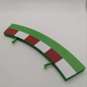 borde multicolor interior curva estandar para pista scalextric piano, verde