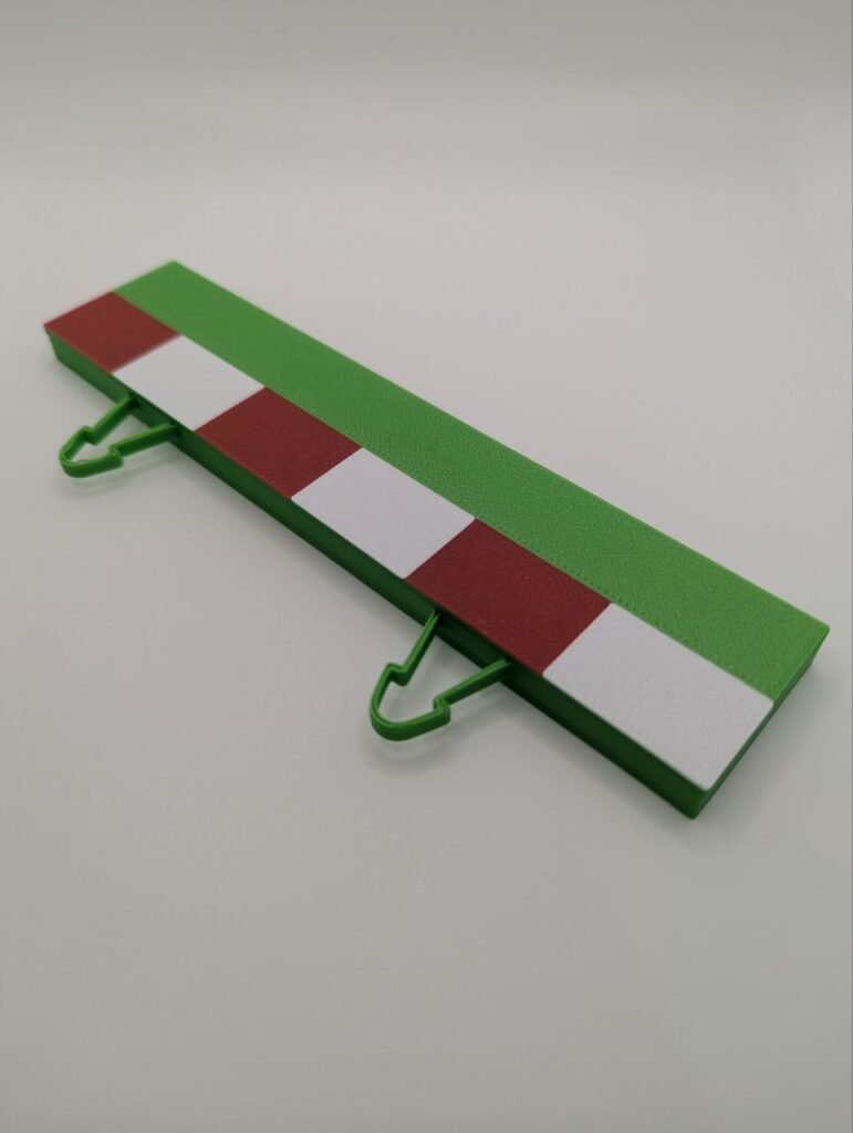 borde multicolor interior curva estandar para pista scalextric piano, verde