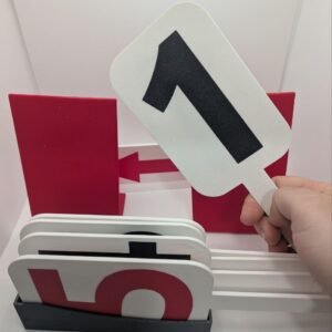 set de señalización para mesa de baloncesto