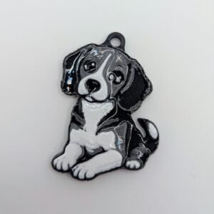 llavero 3d beagle (blano y negro)