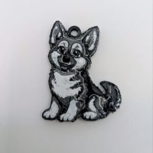 llavero 3d beagle (blano y negro)