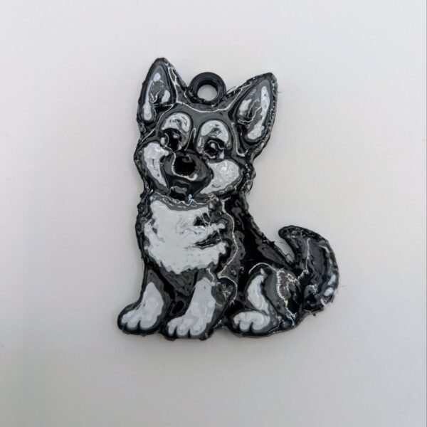 llavero pastor alemán,llavero perro 3D,llavero impreso en 3D,llavero resina,llavero perro artesanal,regalo para amantes de los perros,llavero original perro